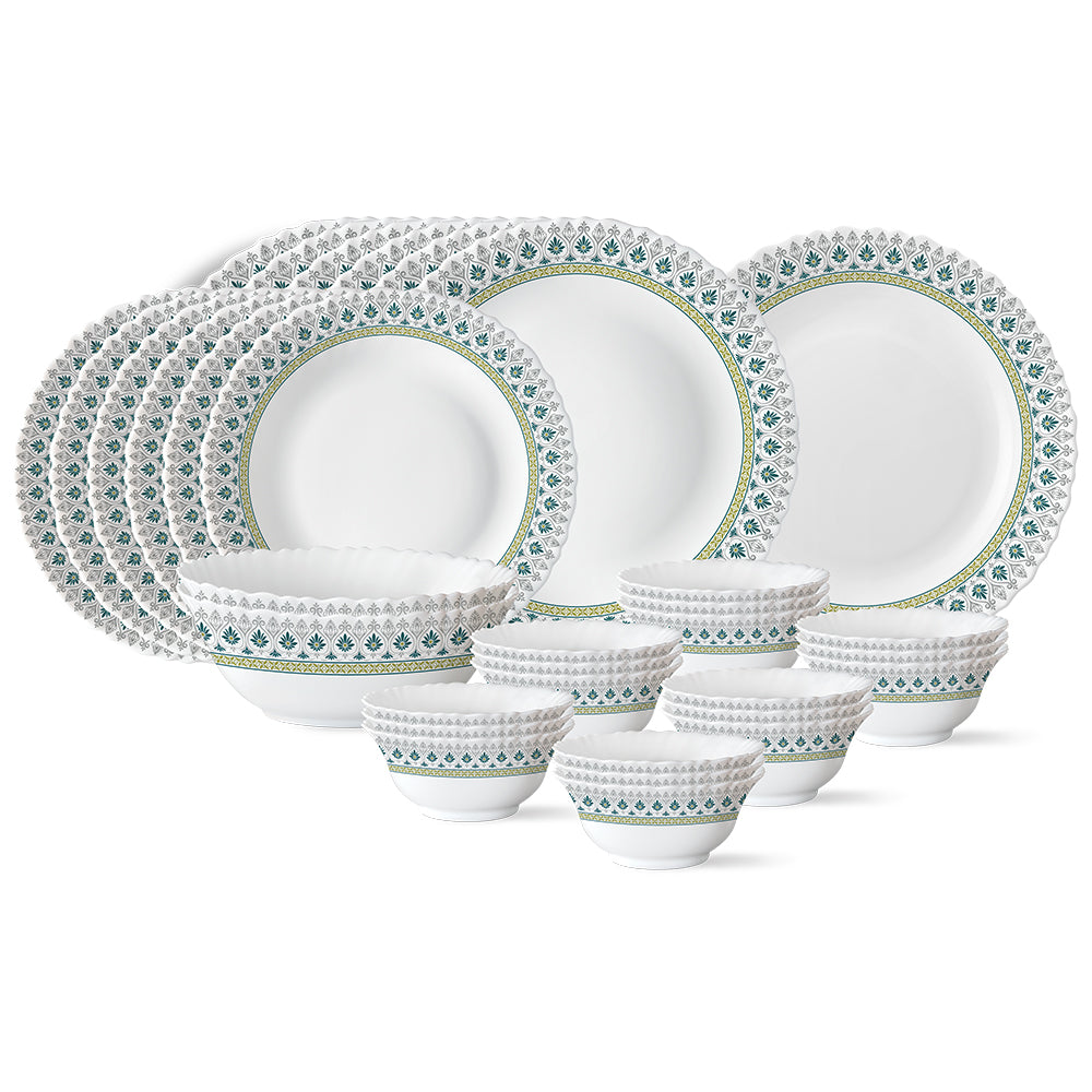 Larah by Borosil, Persia Dinner Set 33 pc Set: Serves 6 (Option 2)