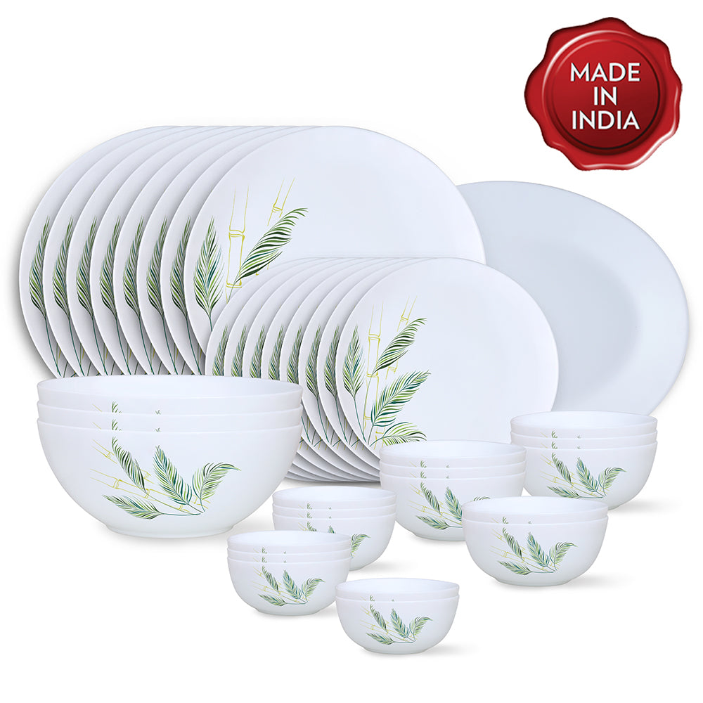Larah by Borosil Breeze Dinner Set 36 pc Set: Serves 8