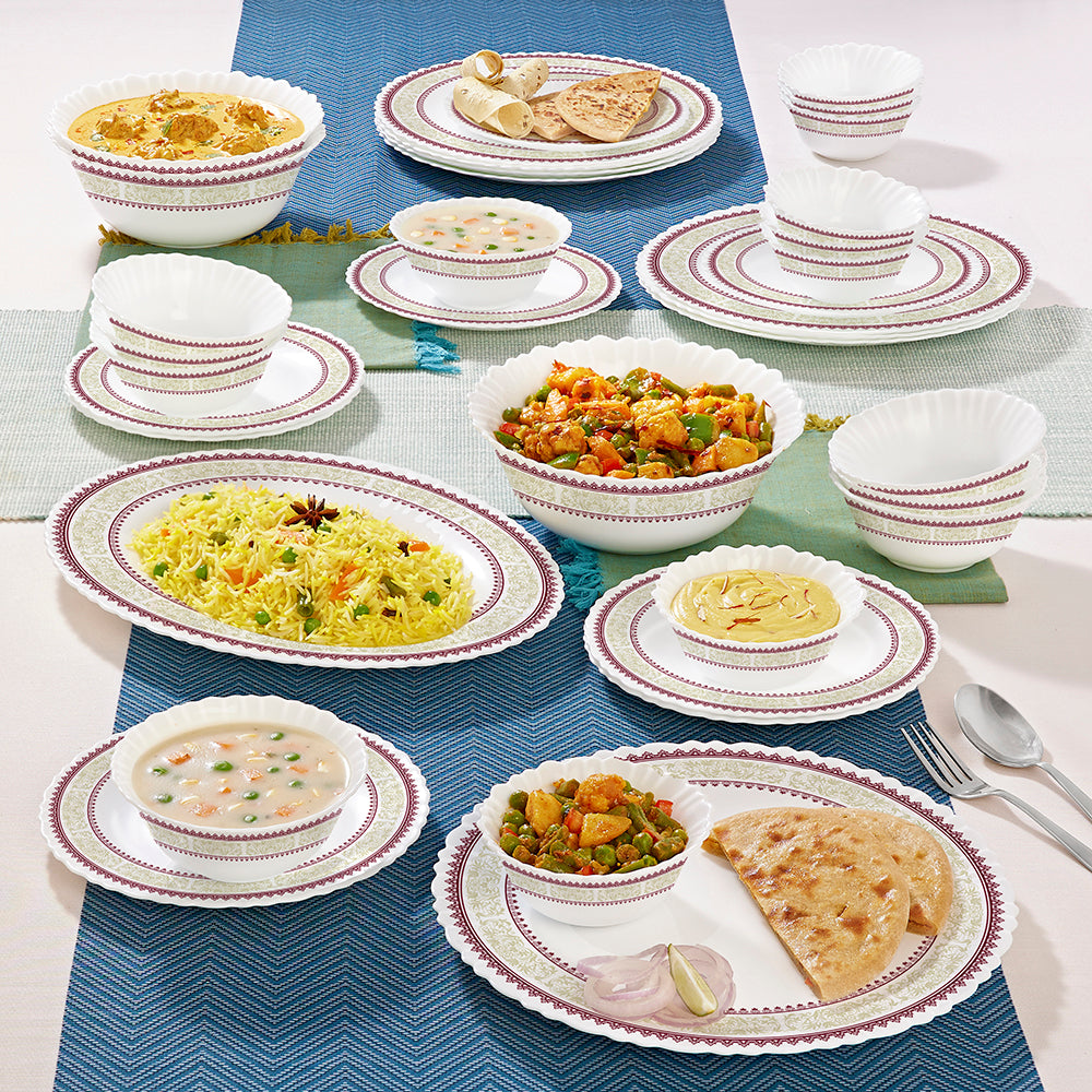 Larah by Borosil Elega Dinner Set 36 pc