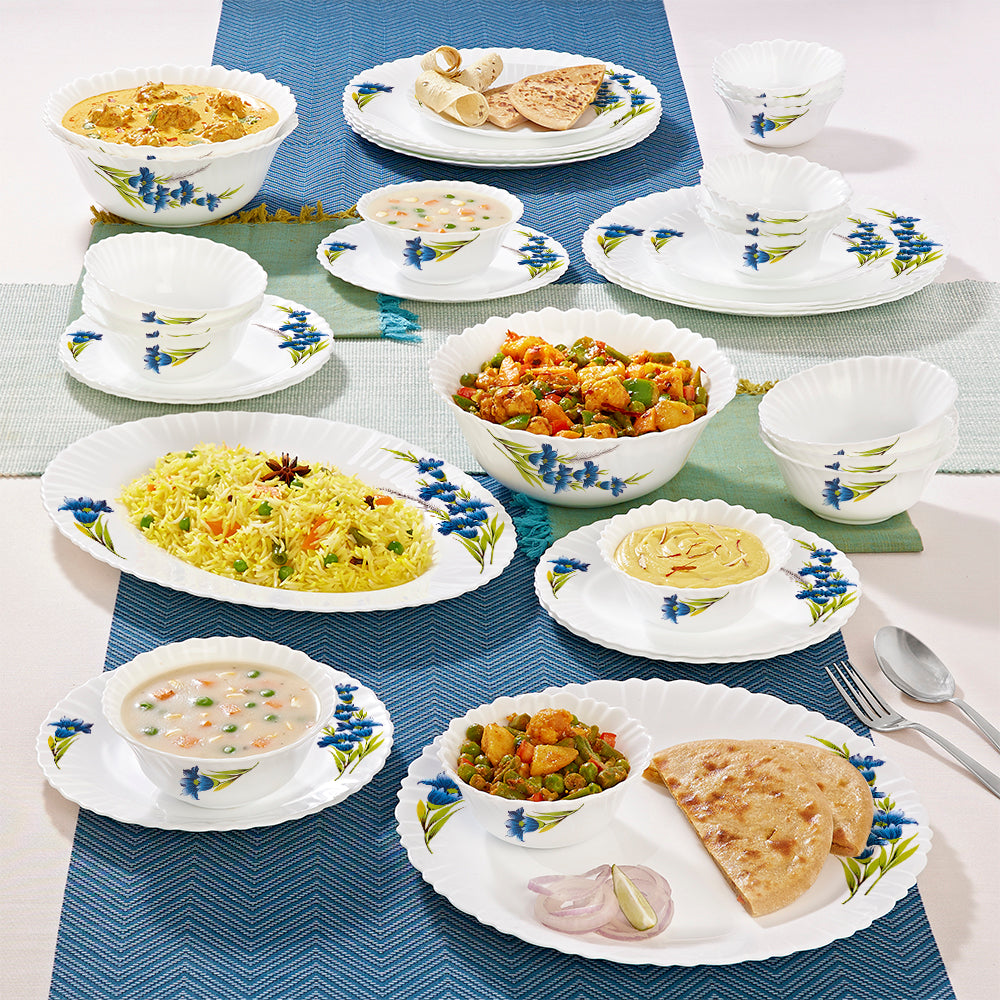 Larah by Borosil Nina Dinner Set 36 pc Set: Serves 8