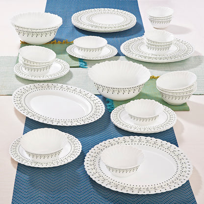 Larah by Borosil Ora Gold Dinner Set 36 pc Set: Serves 8