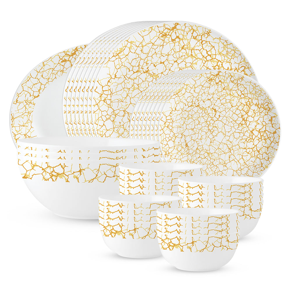 Larah by Borosil, Petra Dinner Set 36 pc Set: Serves 8