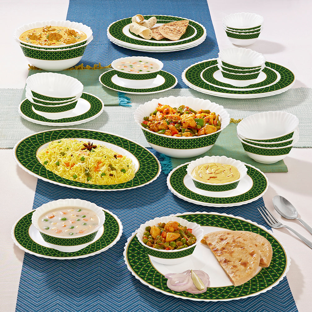 Larah by Borosil Yuri Dinner Set 36 pc Set: Serves 8
