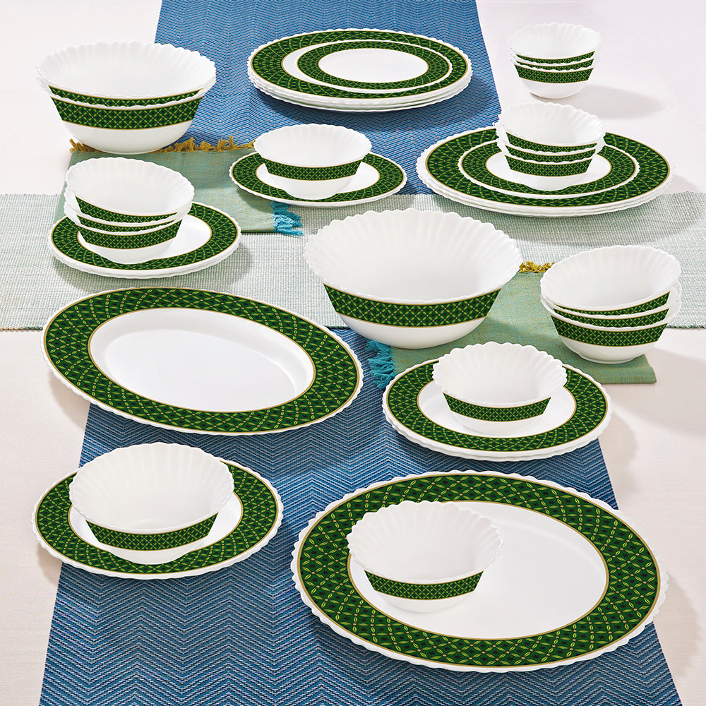 Larah by Borosil Yuri Dinner Set 36 pc Set: Serves 8