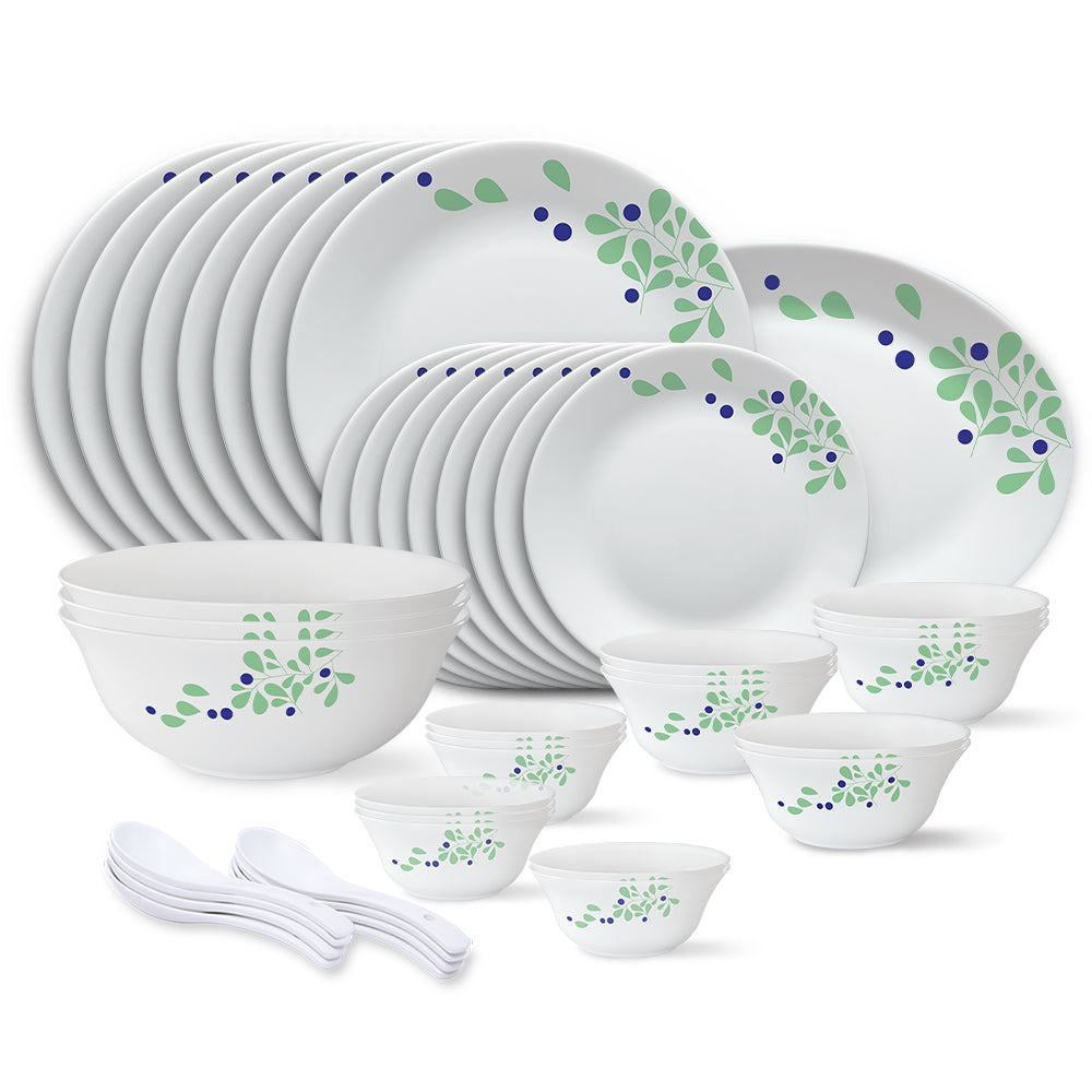 Larah by Borosil Foliage Dinner Set, 44 pc