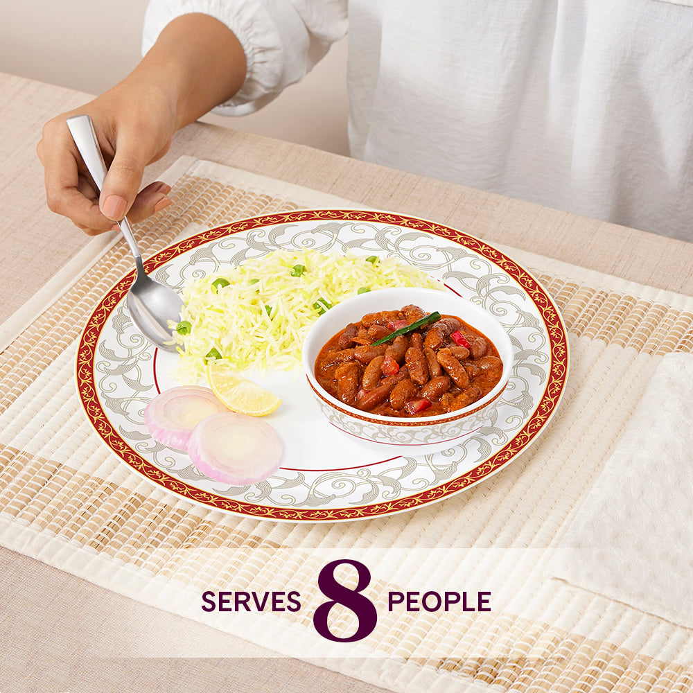 Larah by Borosil Ragina Dinner Set 44 pc Set: Serves 8