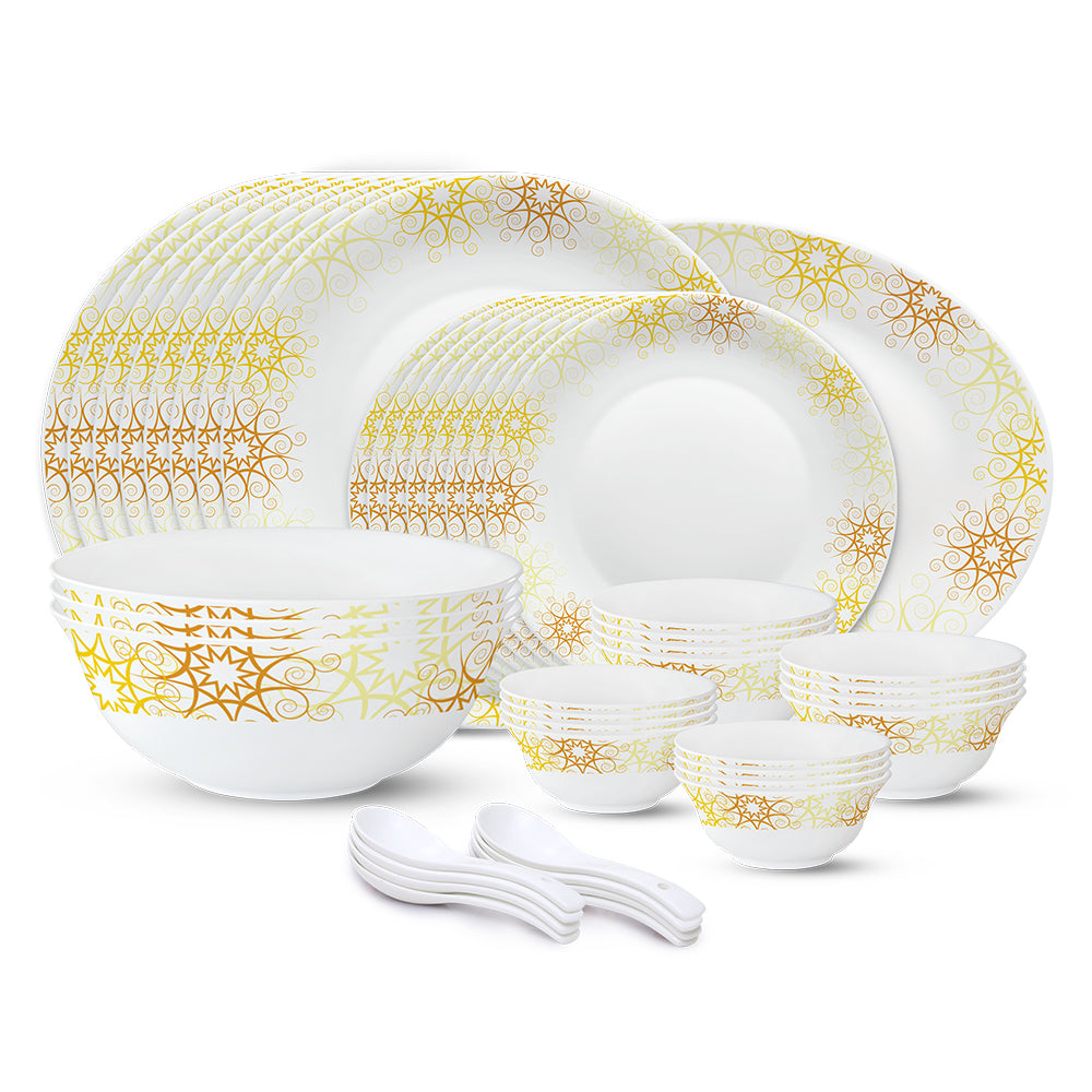 Larah by Borosil, Zoya Dinner Set 44 pc Set: Serves 8
