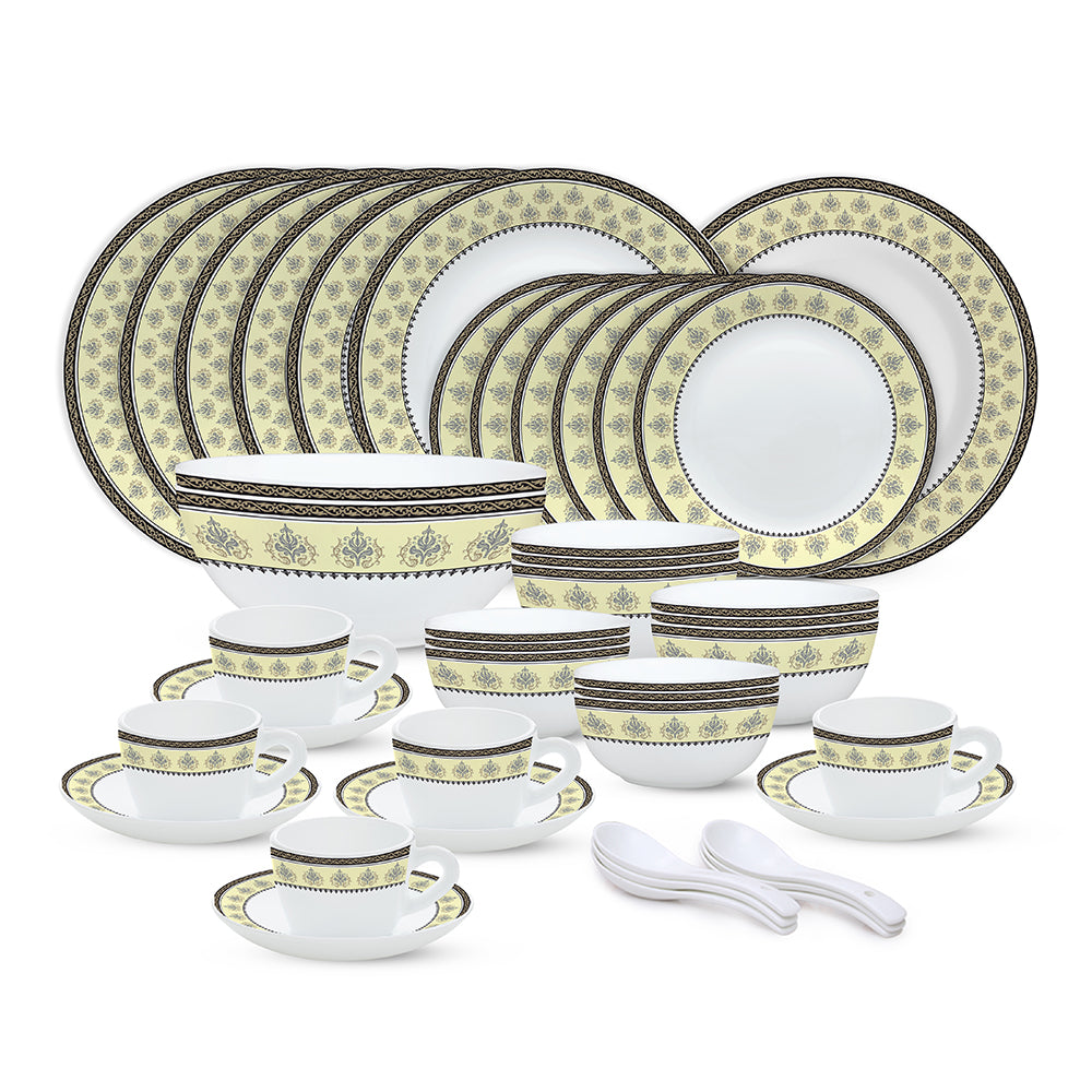 Larah by Borosil Amer Dinner Set 45 pc Set: Serves 6