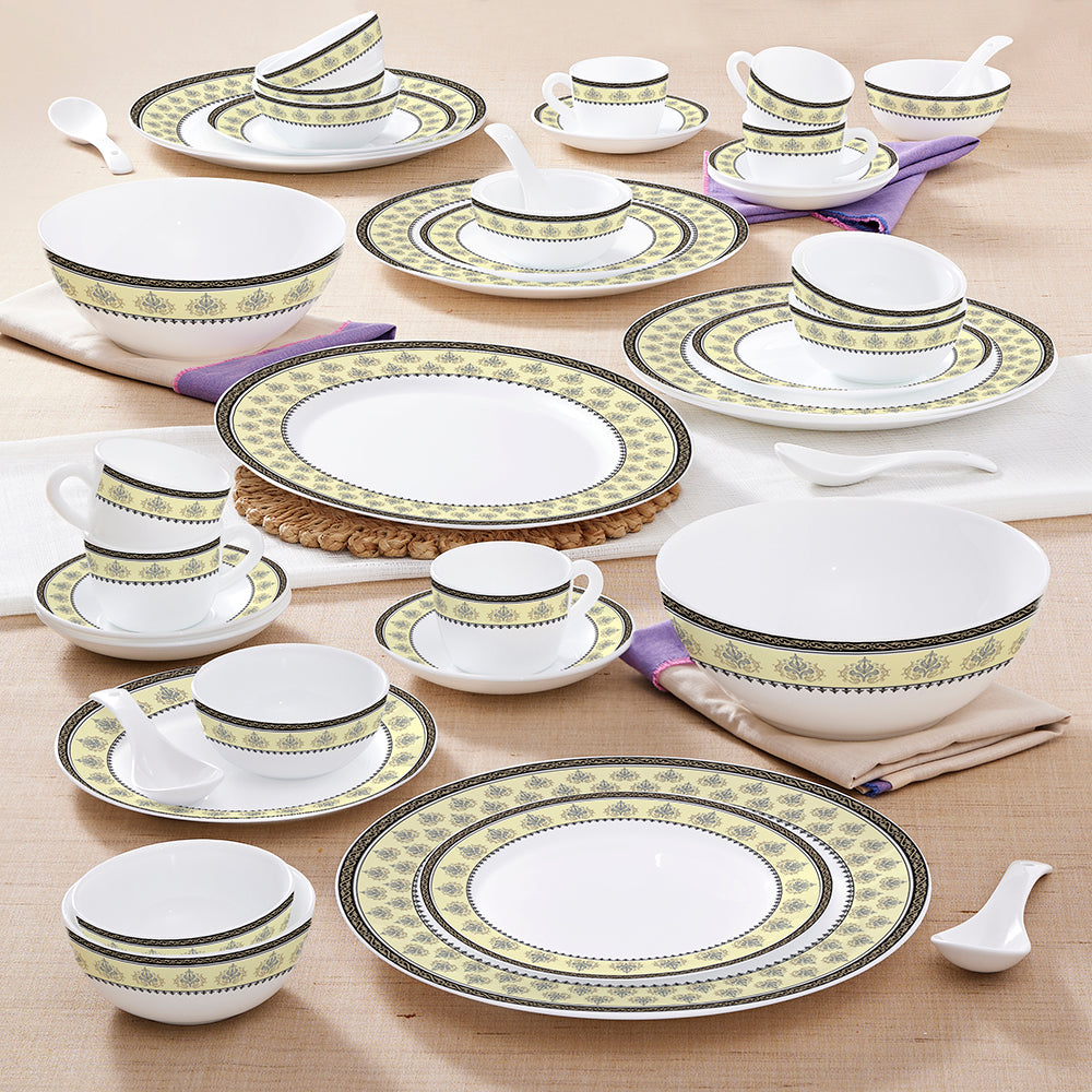 Larah by Borosil Amer Dinner Set 45 pc Set: Serves 6