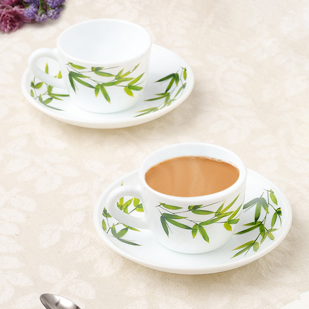 Larah By Borosil Bamboo Leaves Tea Set 5 pc set