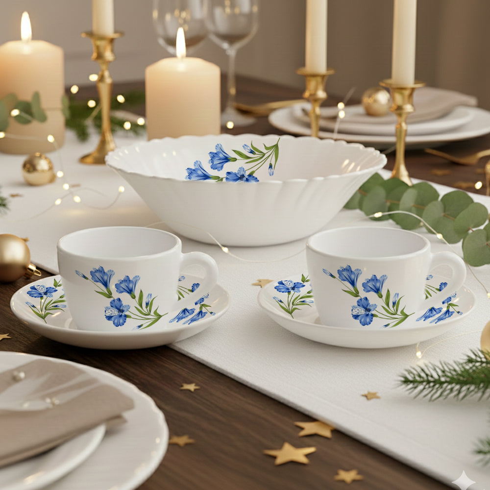 Larah By Borosil Marina Peach Tea Set