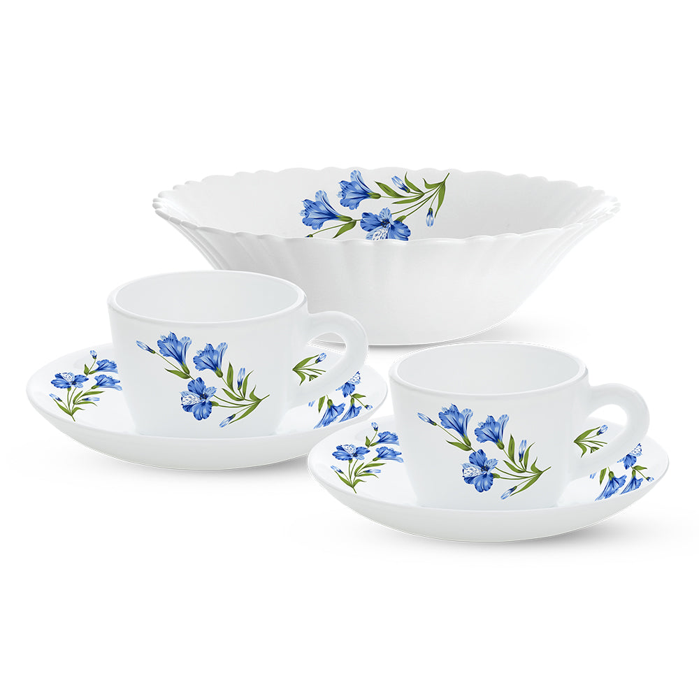 Larah By Borosil Marina Peach Tea Set