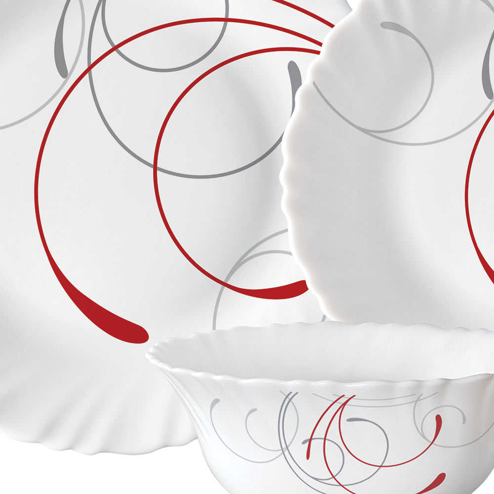 Larah by Borosil Boro Dinner Set 63 pc Set: Serves 8