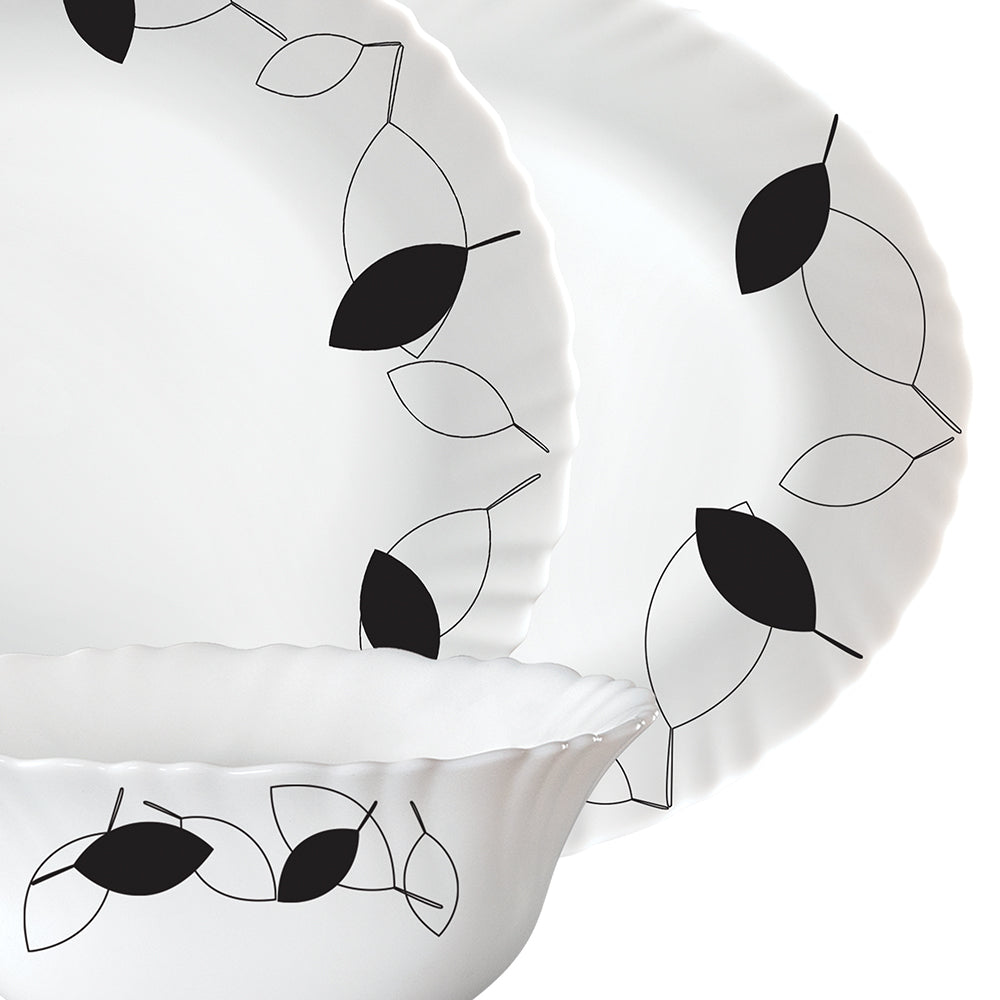 Larah by Borosil Shadow Dinner Set 63 pc Set: Serves 8