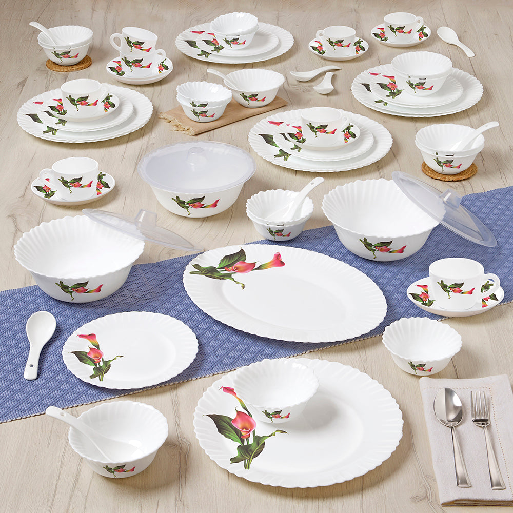 Larah by Borosil Stargazer Dinner Set 63 pc Set: Serves 8