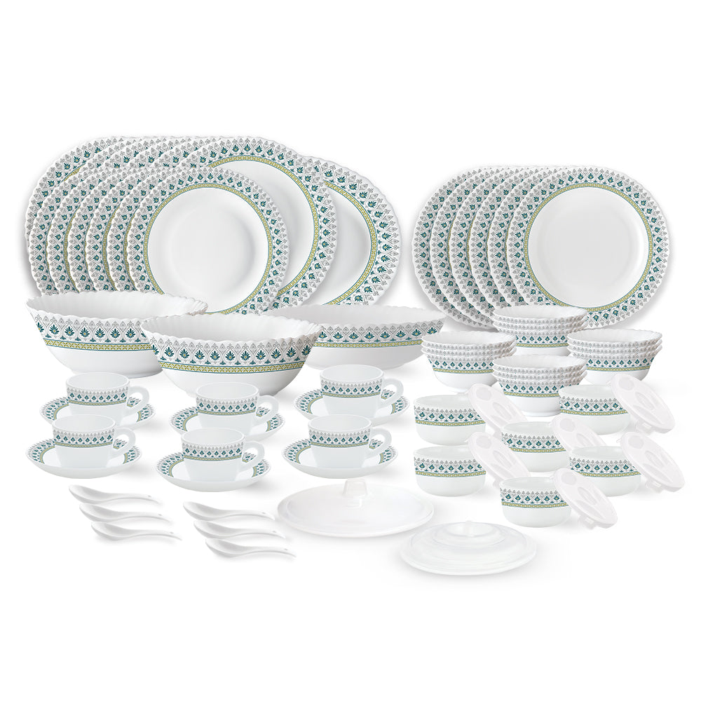 Larah by Borosil, Persia Dinner Set 66 pc Set: Serves 6