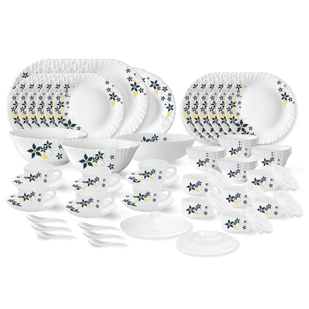 Larah by Borosil Viva Dinner Set 66 pc Set: Serves 6