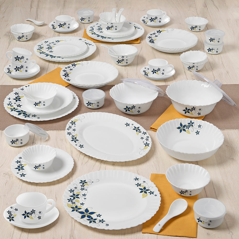 Larah by Borosil Viva Dinner Set 66 pc Set: Serves 6