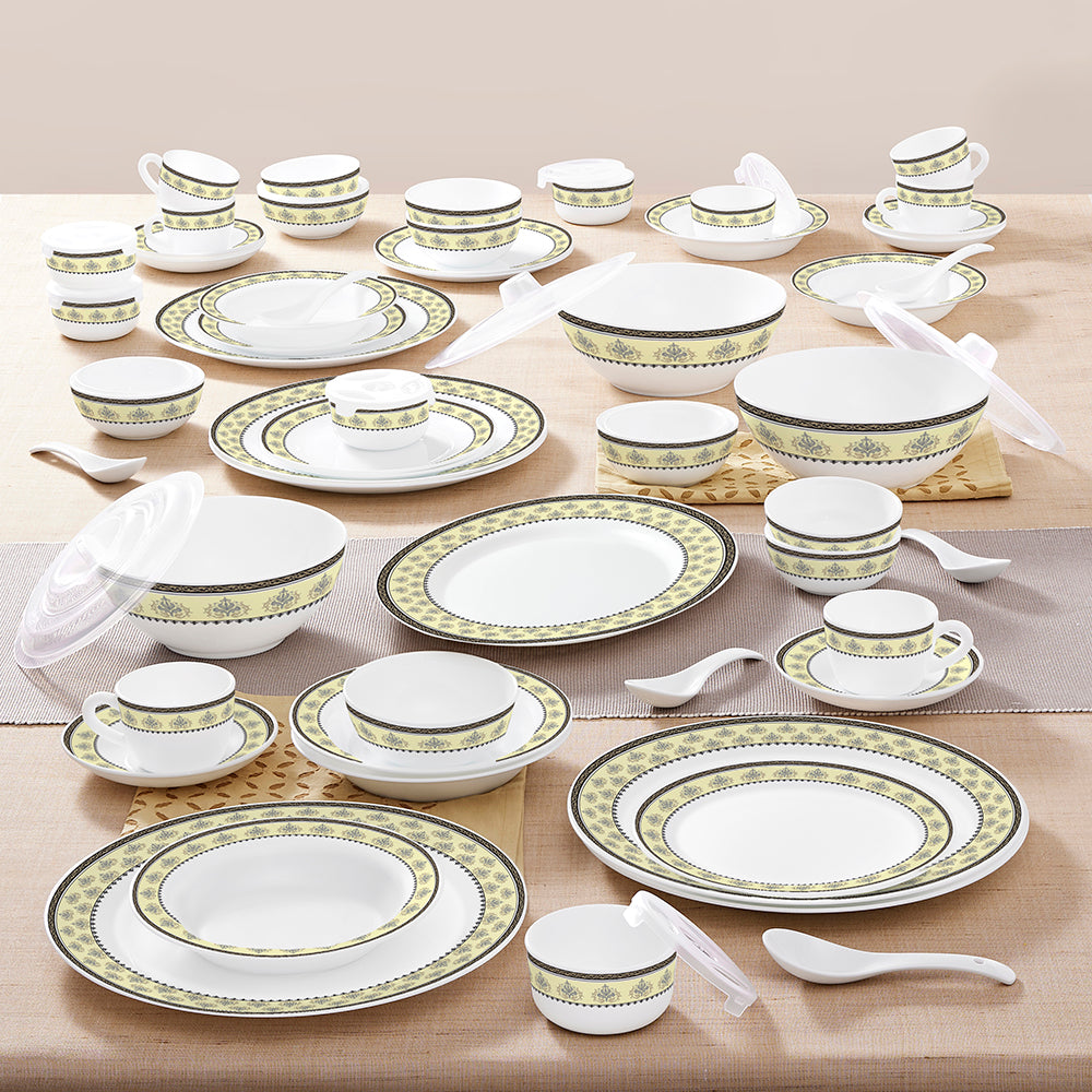 Larah by Borosil Amer Dinner Set 67 pc Set: Serves 6