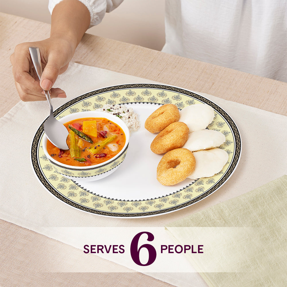 Larah by Borosil Amer Dinner Set 67 pc Set: Serves 6