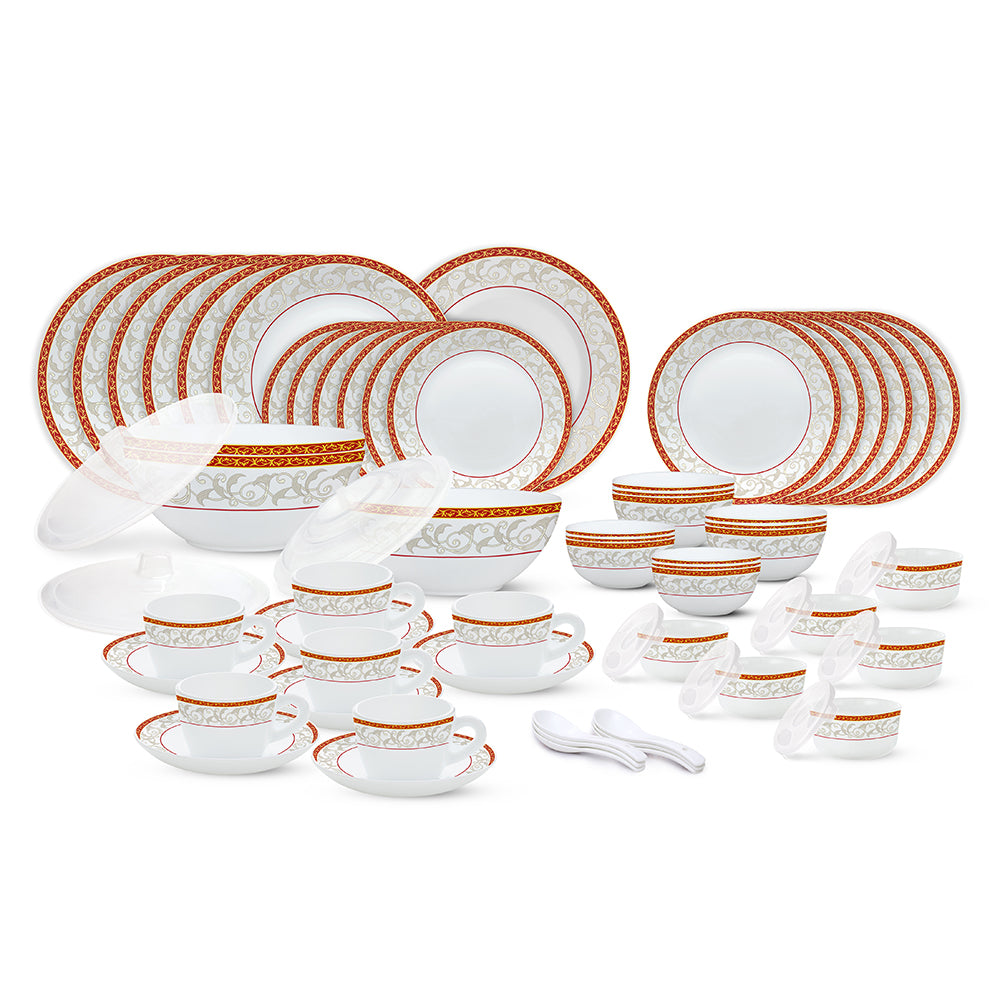 Larah by Borosil Ragina Dinner Set 67 pc Set: Serves 6