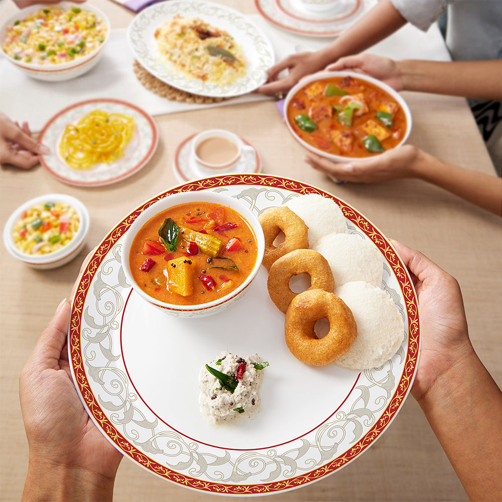 Larah by Borosil Ragina Dinner Set 67 pc Set: Serves 6