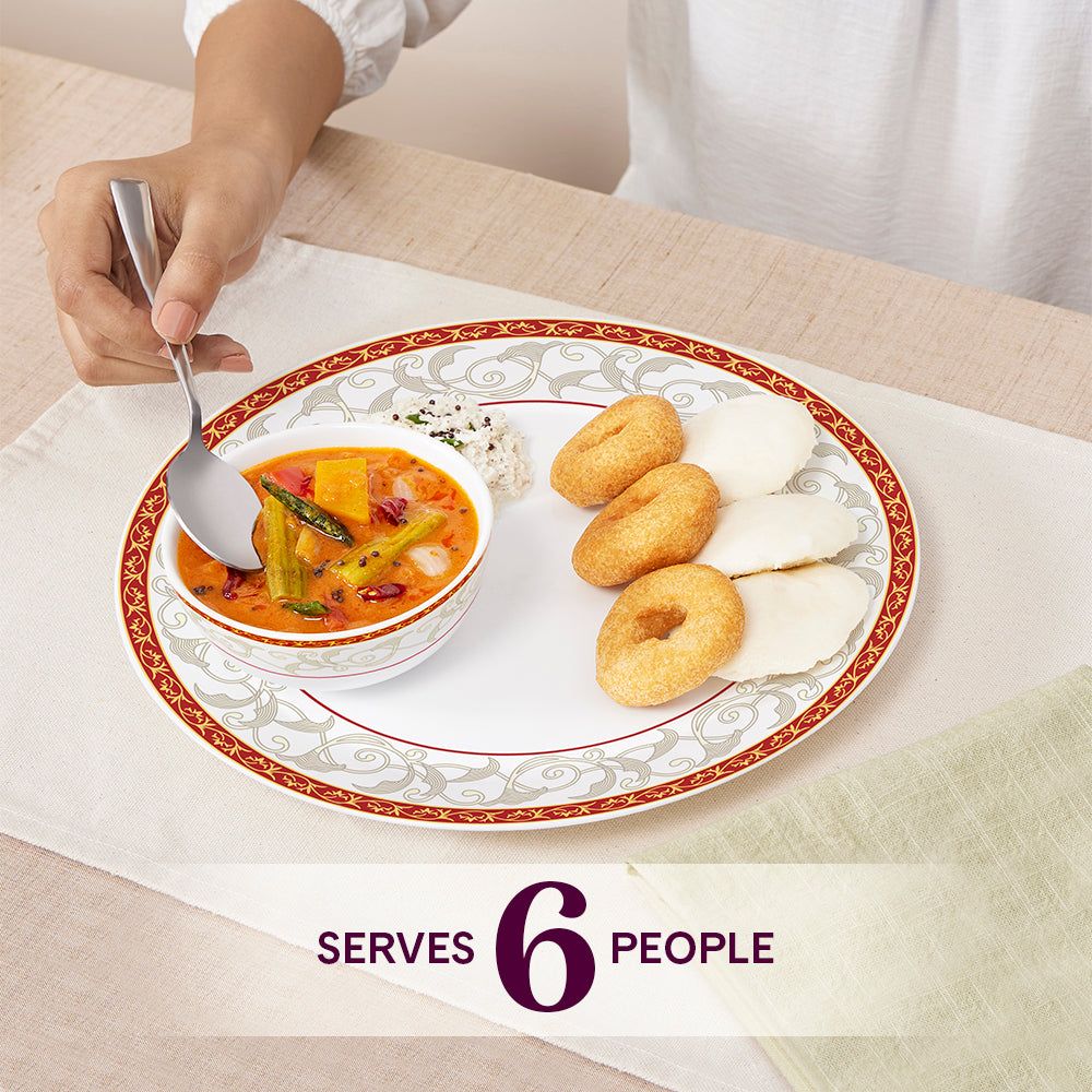 Larah by Borosil Ragina Dinner Set 67 pc Set: Serves 6