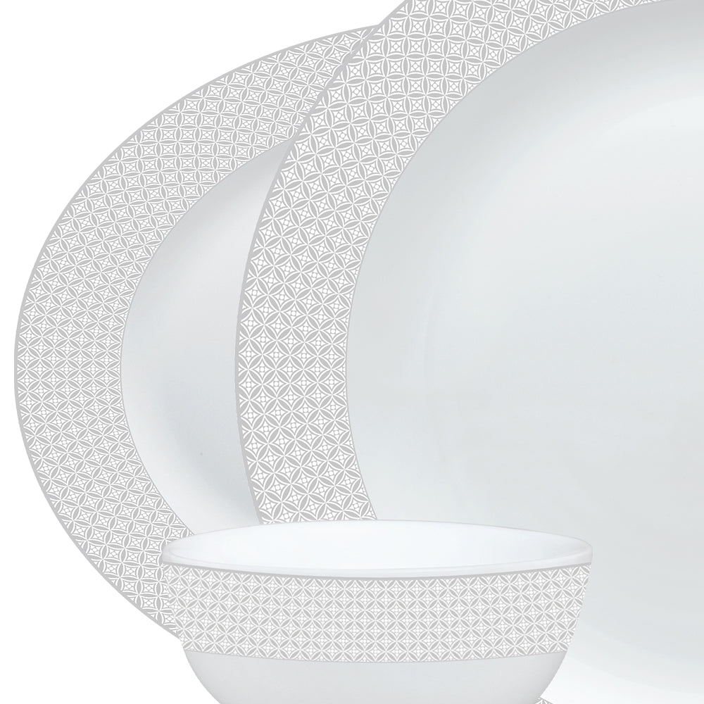 Larah by Borosil, Regata Dinner Set, 67 pc