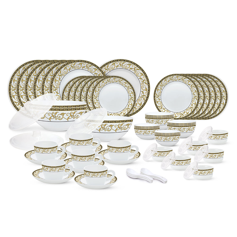 Larah by Borosil Royale Dinner Set 67 pc Set: Serves 6