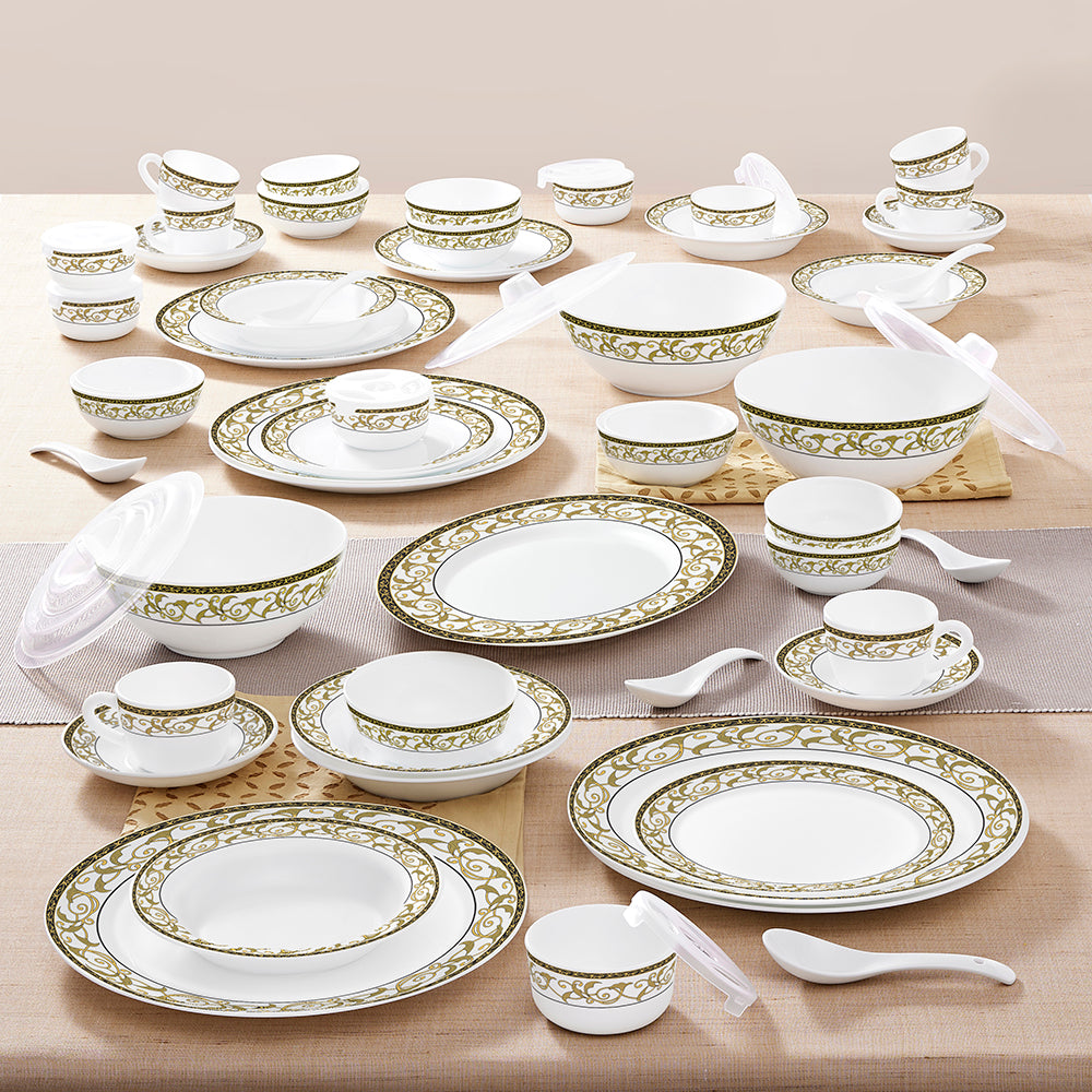 Larah by Borosil Royale Dinner Set 67 pc Set: Serves 6