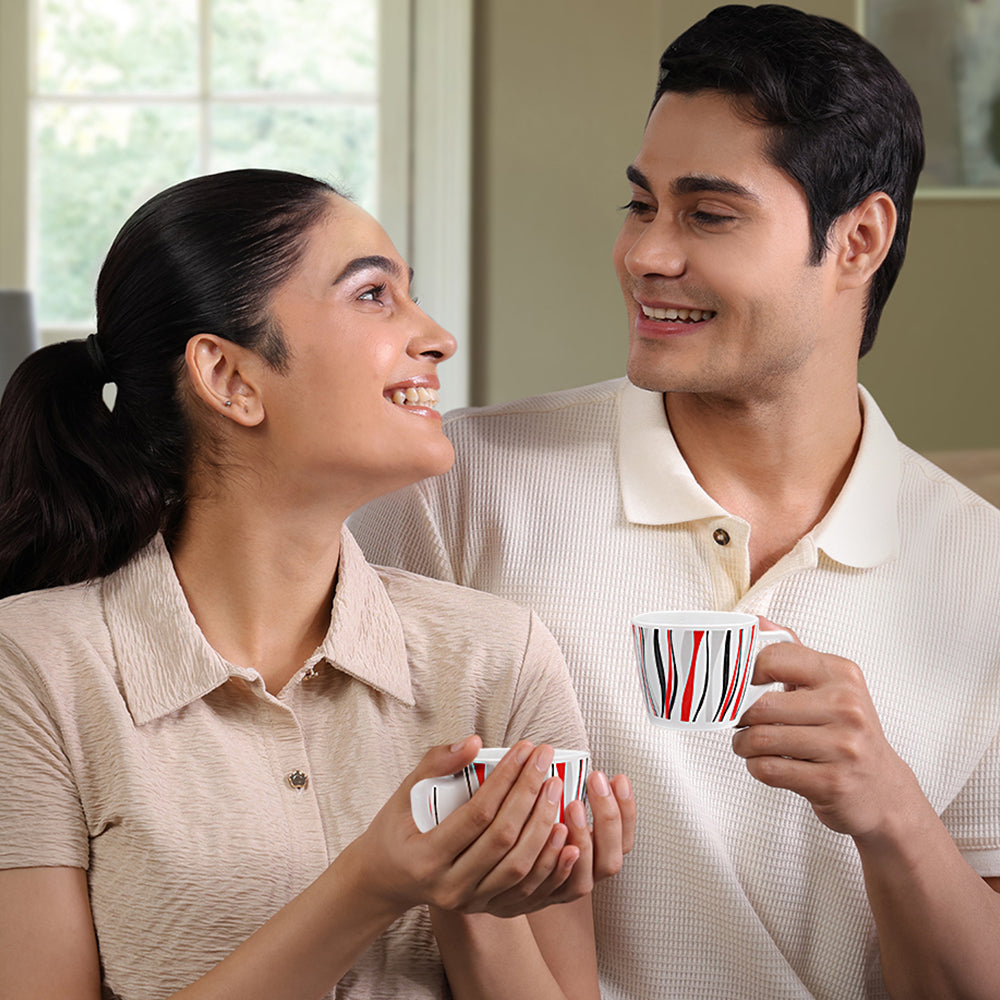 Larah By Borosil Rio Red Cup Set