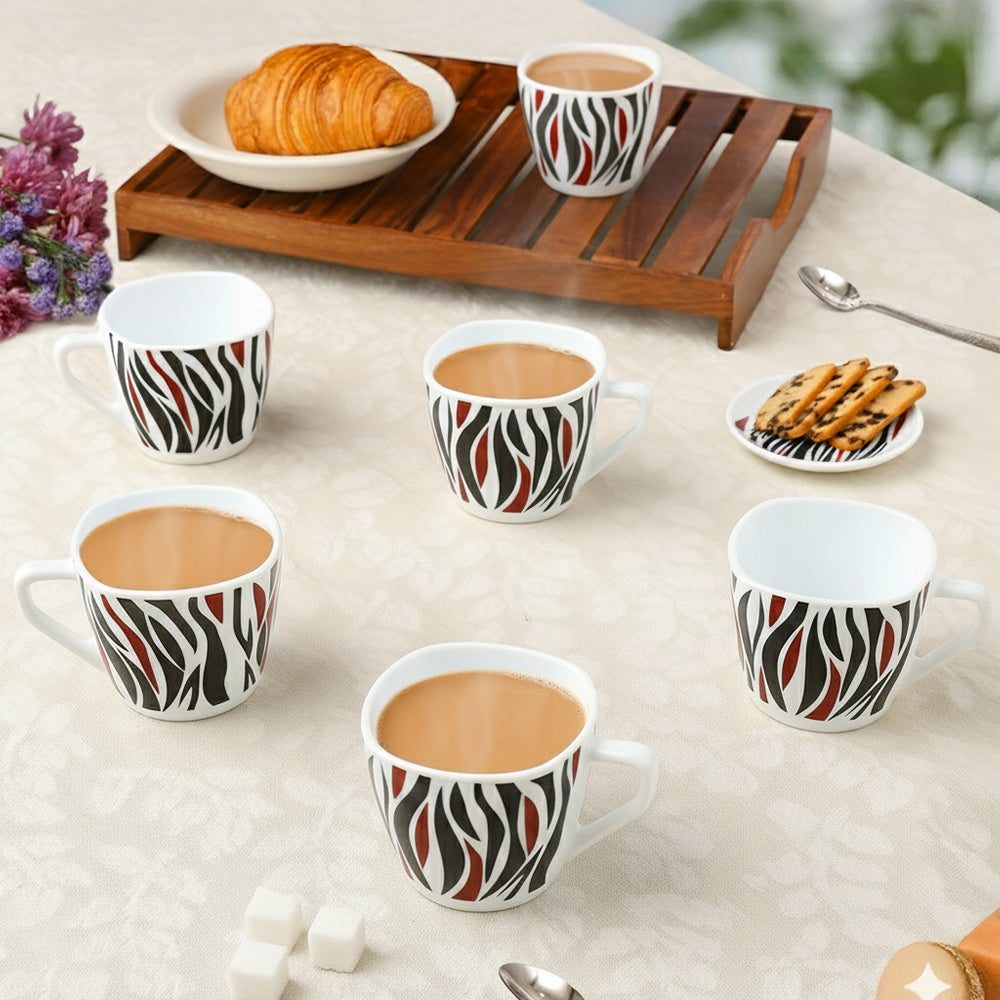 Larah By Borosil Rocky Brown Cup Set