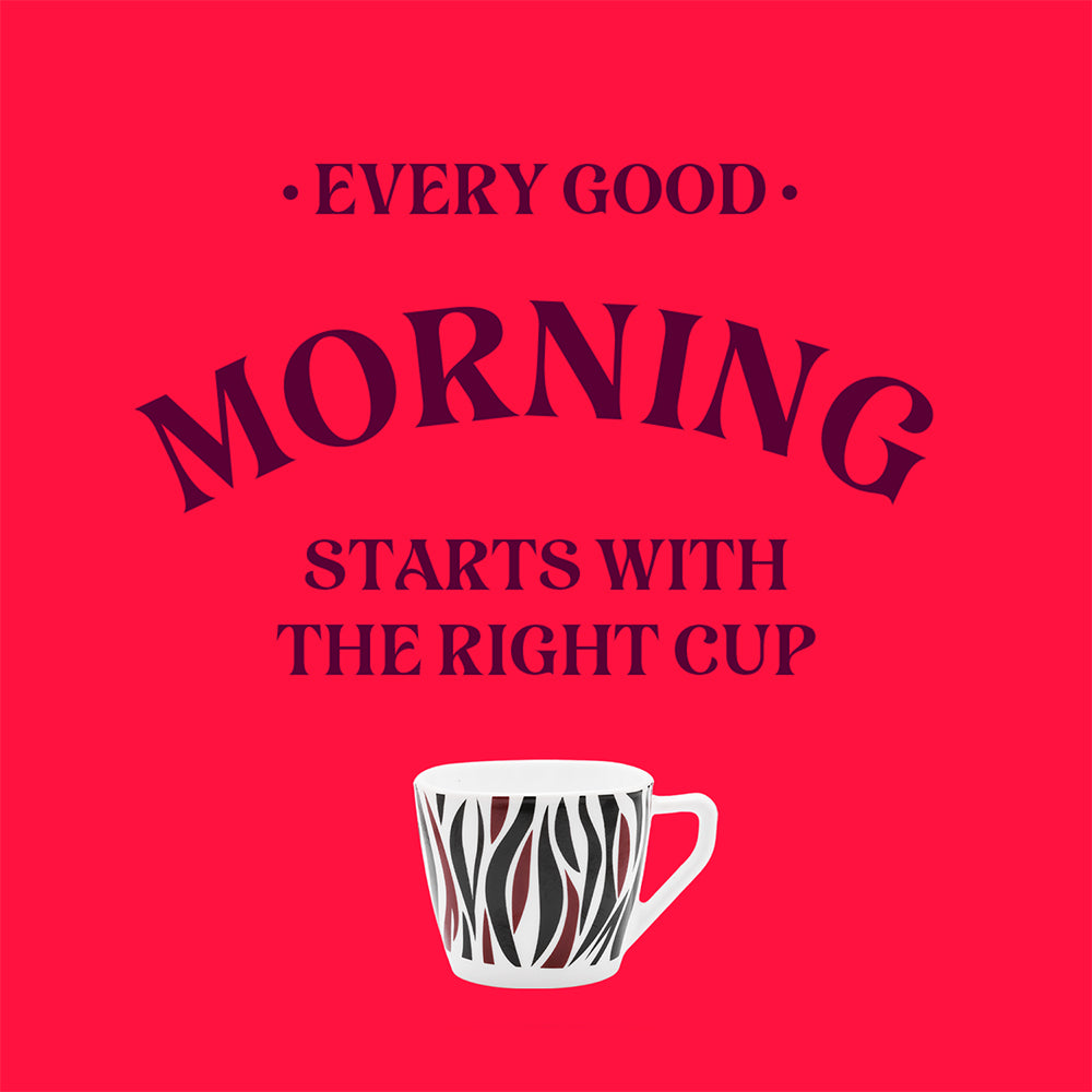 Larah By Borosil Rocky Brown Cup Set