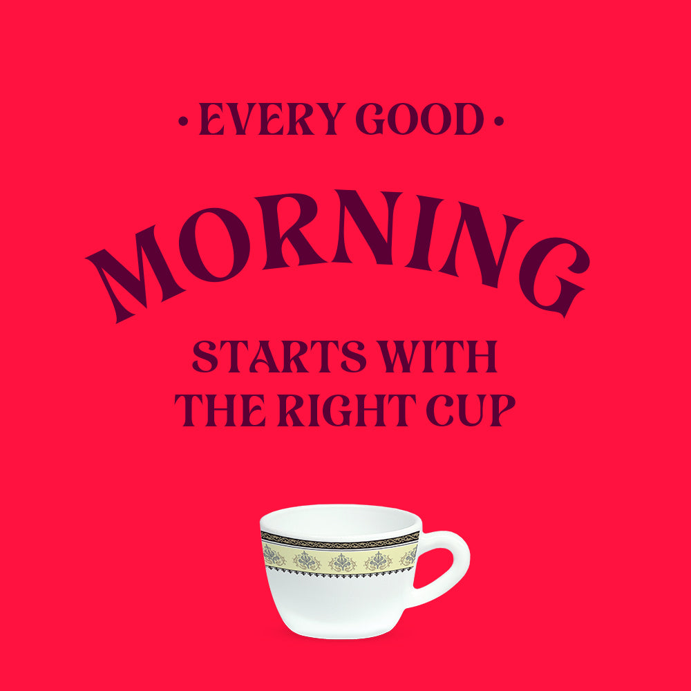 Larah By Borosil Amer Cup Set 140 ml x 6