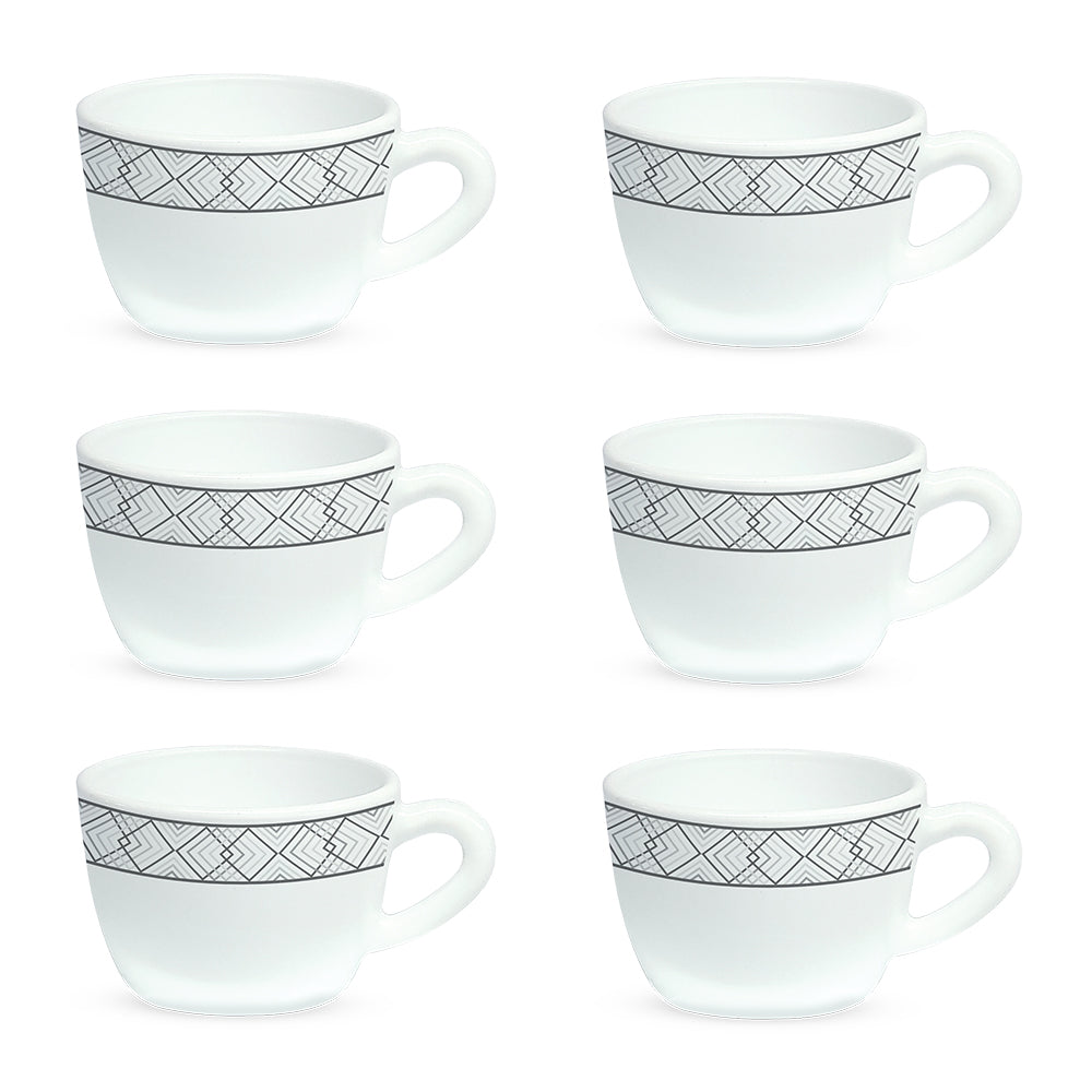 Larah By Borosil Cycladia Cup Set, 140ml x 6