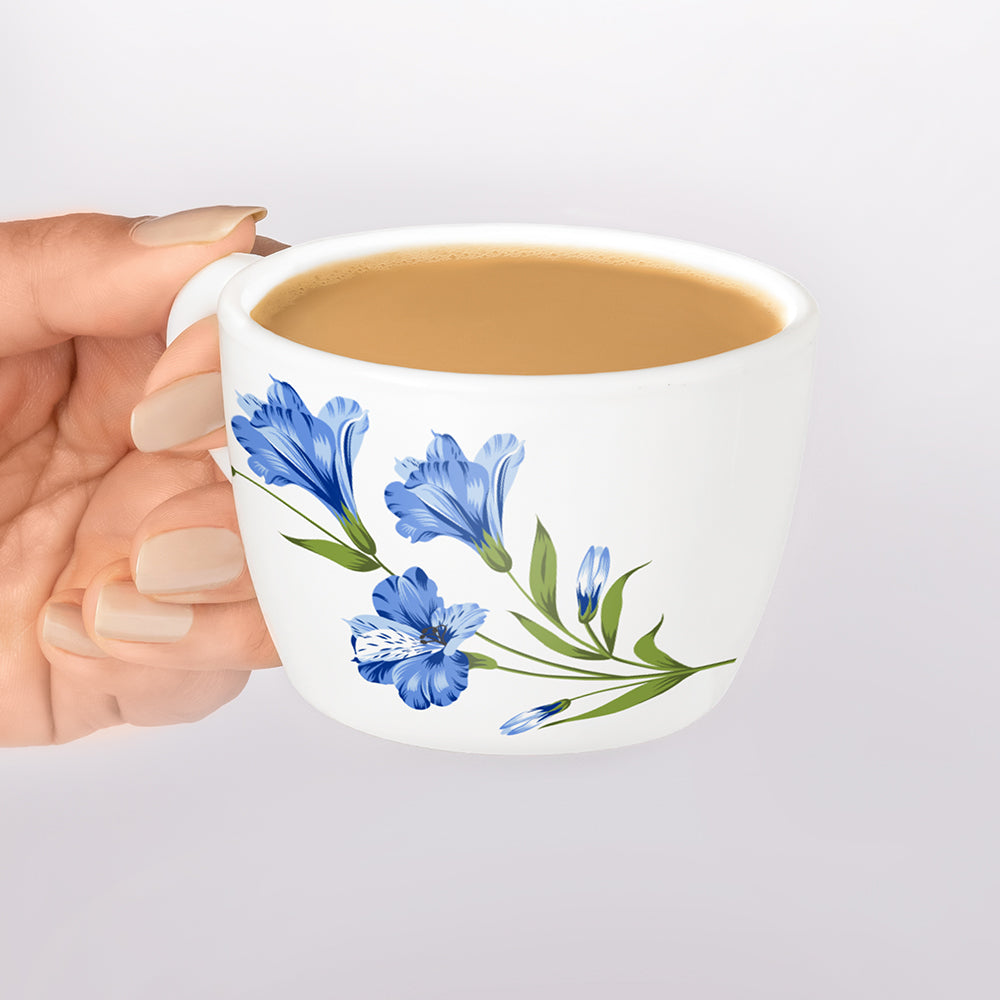 Larah By Borosil Marina Blue Cup Set