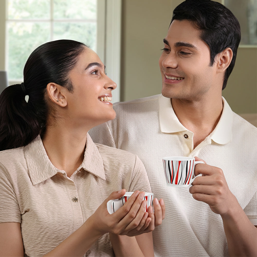 Larah By Borosil Rio Red Cup Set