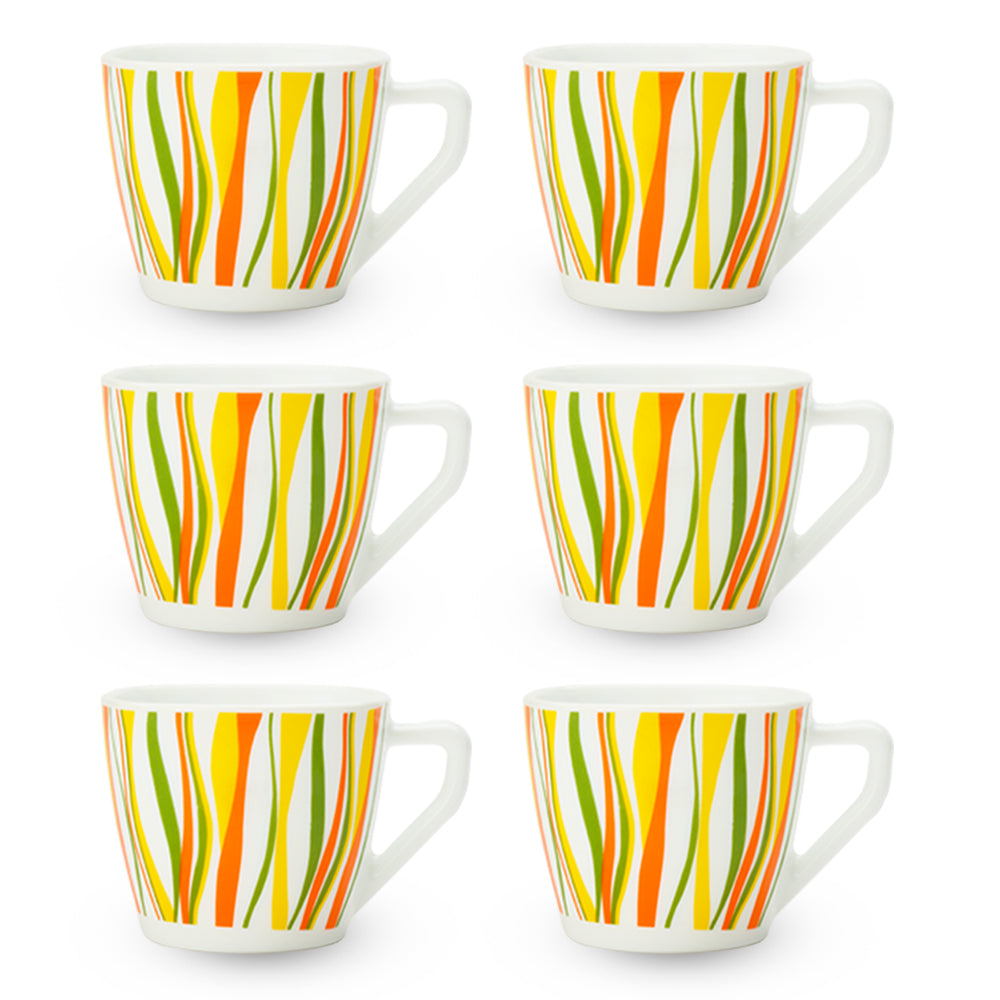 Larah By Borosil Colour Fest Cup Set 220 ml x 6