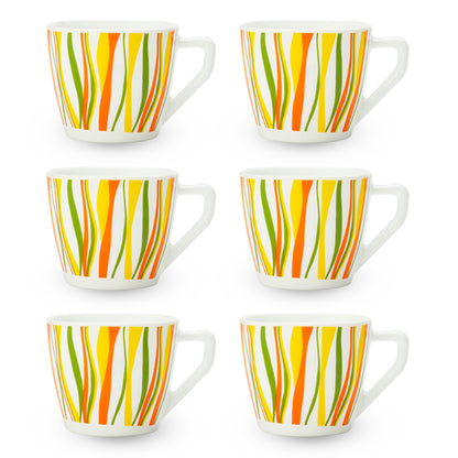 Larah By Borosil Colour Fest Cup Set 220 ml x 6