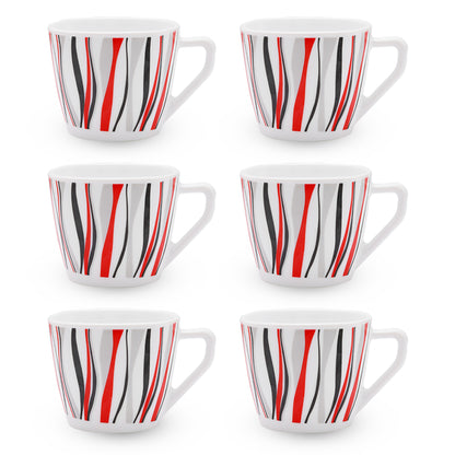 Larah By Borosil Rio Red Cup Set 220 ml x 6