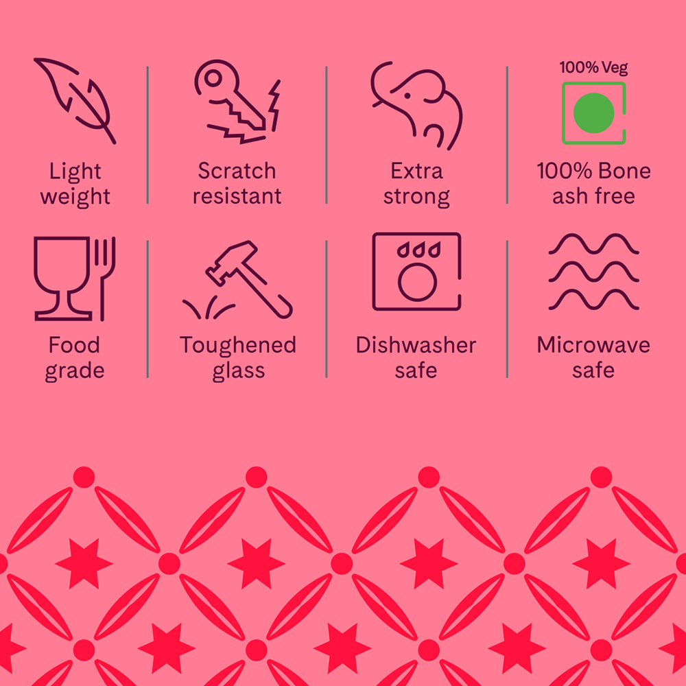 Larah By Borosil Royal Brown Cup Set