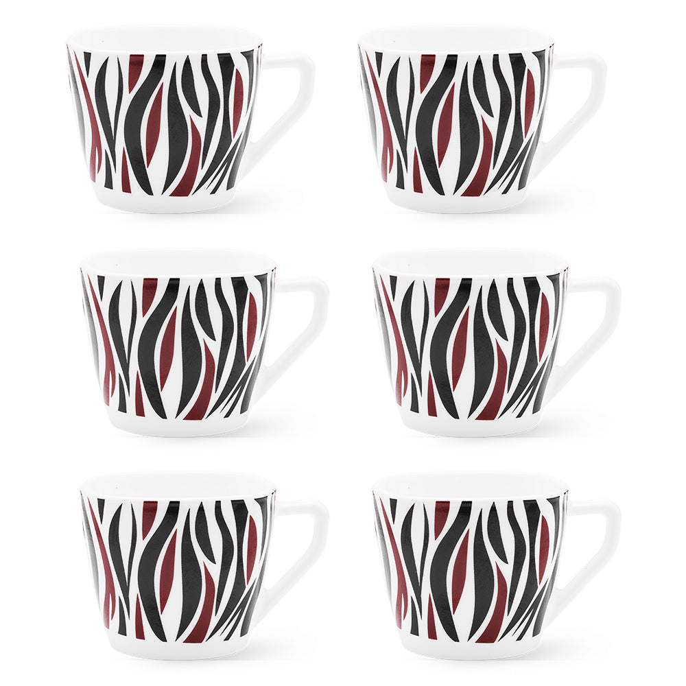 Larah By Borosil Rocky Brown Cup Set, 220ml x 6