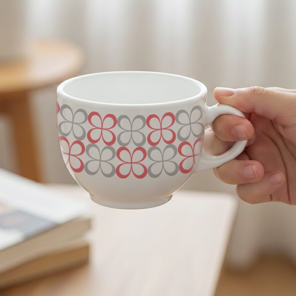 Larah By Borosil Sundrop Red Cup Set