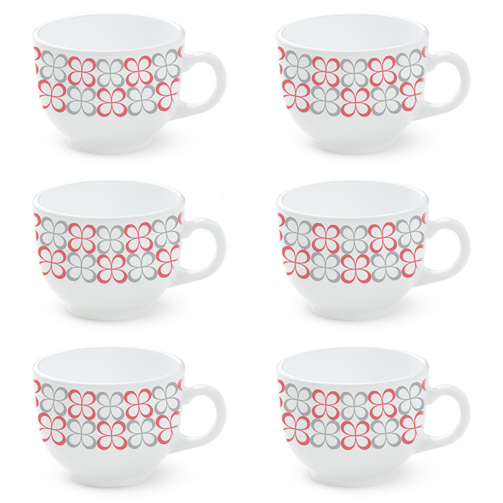 Larah By Borosil Sundrop Red Cup Set