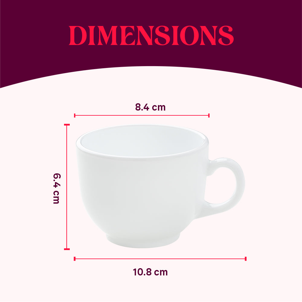 Larah By Borosil Sundrop Red Cup Set