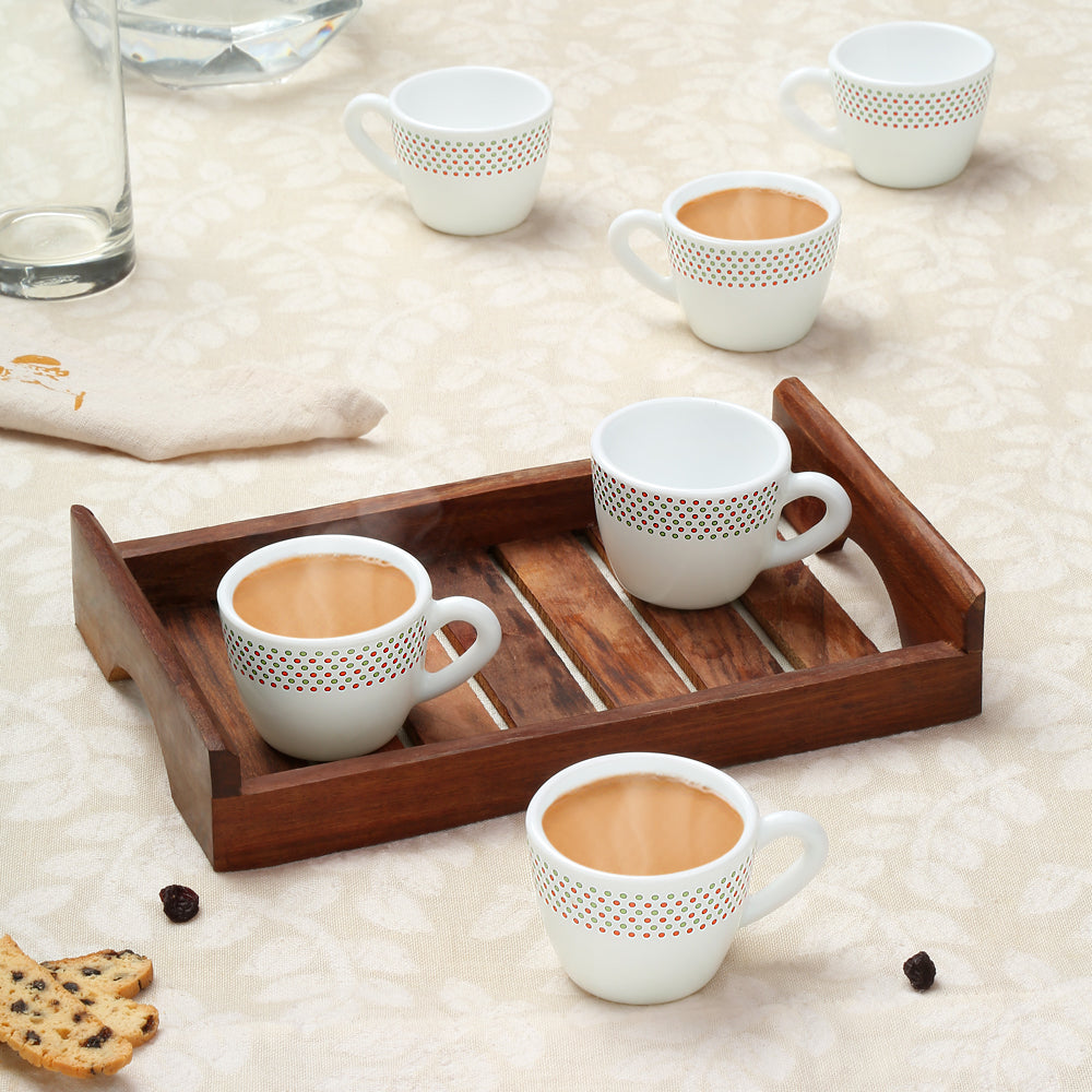 Larah by Borosil Waltz Cup Set 90 ml x 6