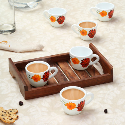 Larah by Borosil Zinnia Cup Set 90 ml x 6