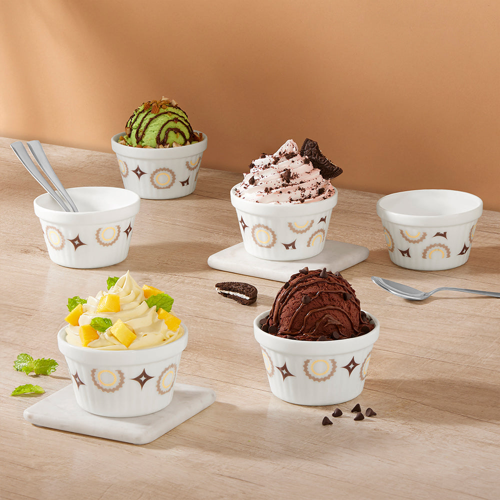 Larah Cassata Ice Cream Bowl Set, 6 pc