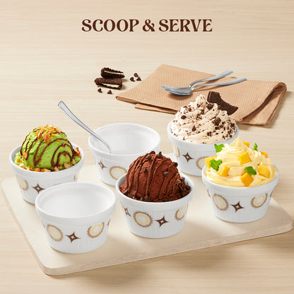 Larah by Borosil Cassata Ice Cream Bowl Set 6 pc Set