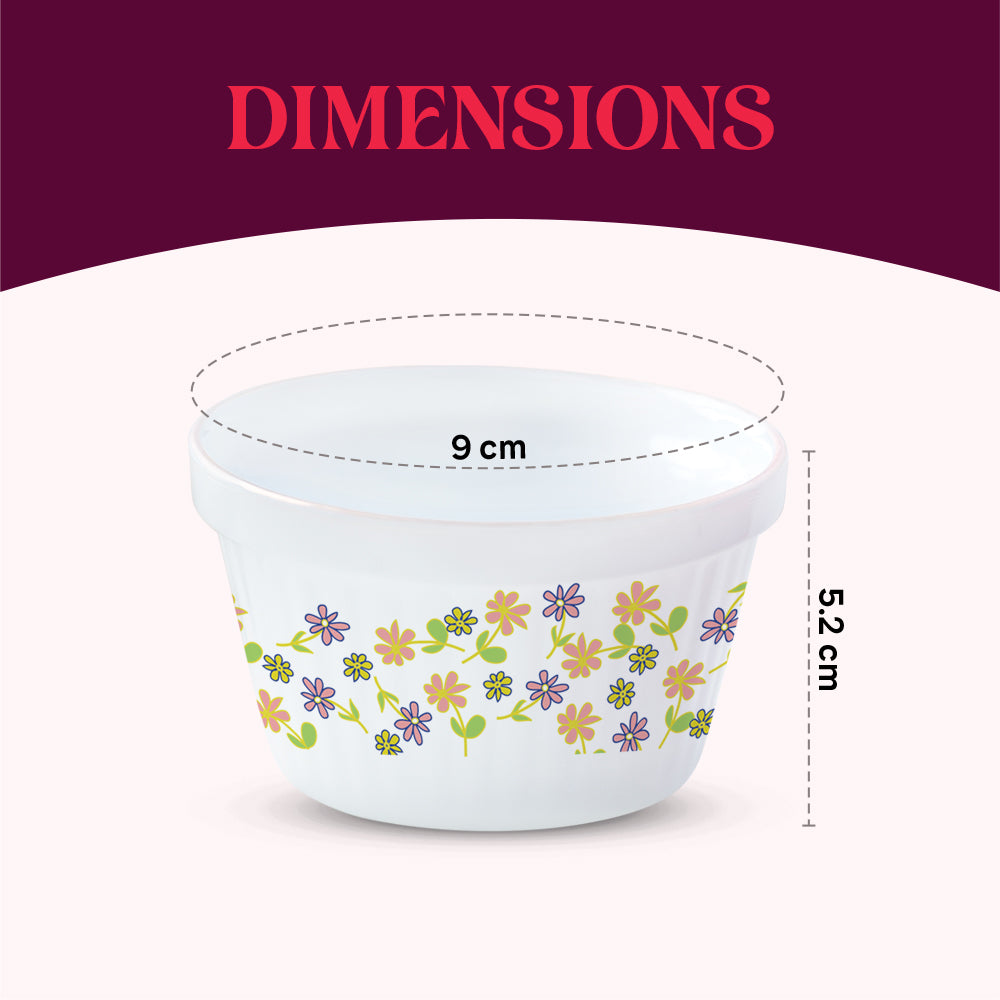 Larah by Borosil Delight Ice Cream Bowl Set 6 pc Set